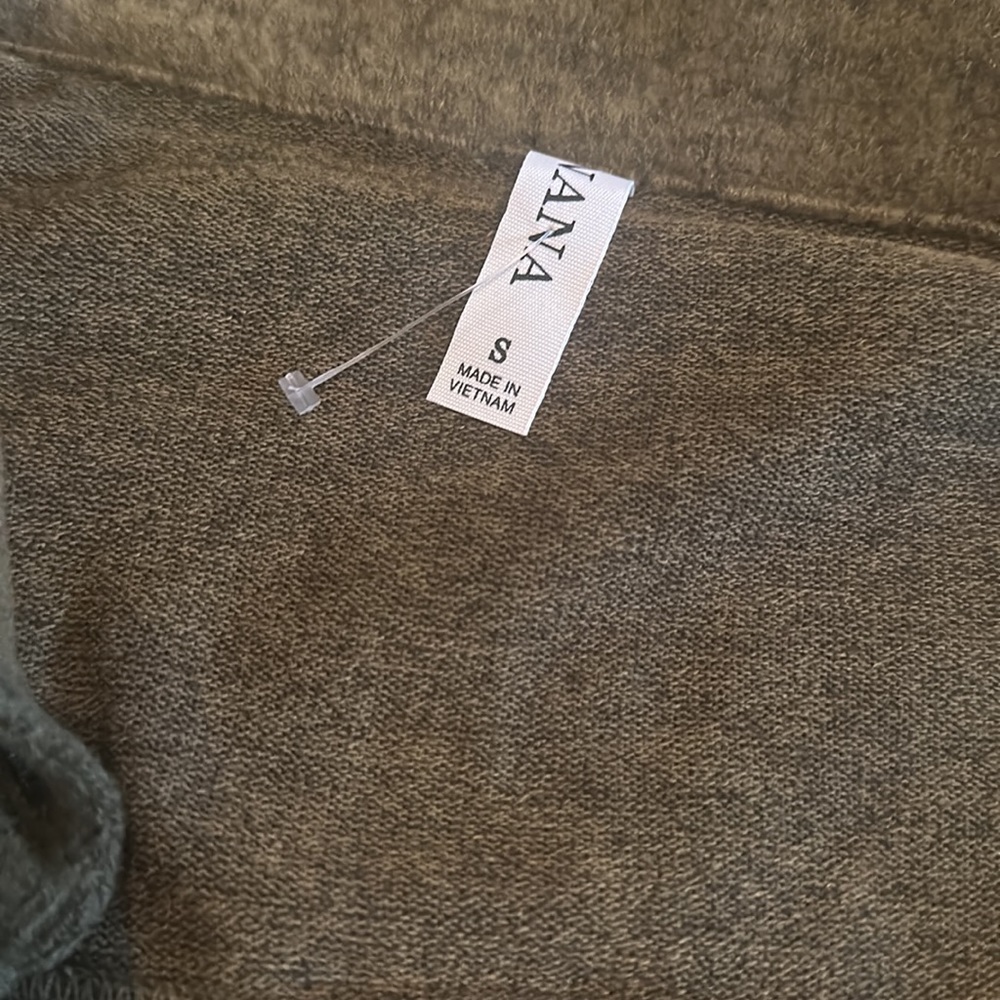 Zenana Oversized Fleece Shacket Button Up Pockets Army Green Small - Picture 5 of 5
